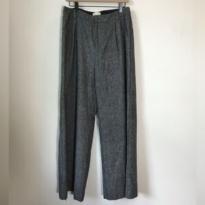 Modcloth Gray High-Waist Straight-Leg Pants